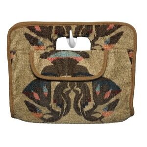 Vintage 80s 90s Carpetbags of America Tapestry Purse Boho Folk Cottagecore